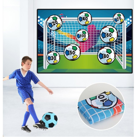 Set de Fotbal Flippy, Joc Recreativ pentru Copii, Minge cu Scai, Poarta din Material Textil, 150 x 100 cm, Multicolor