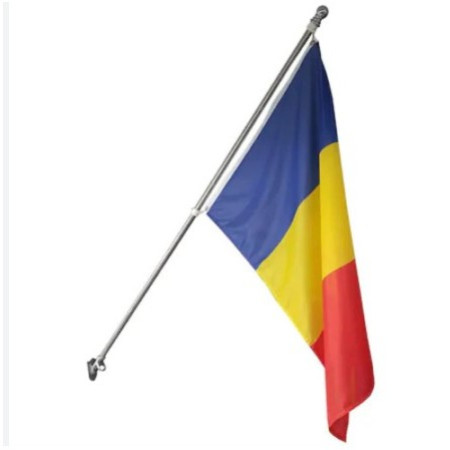 Steag Tricolor Romania, Flippy, Cu bat pentru fixare pe perete, 90 x 150 cm