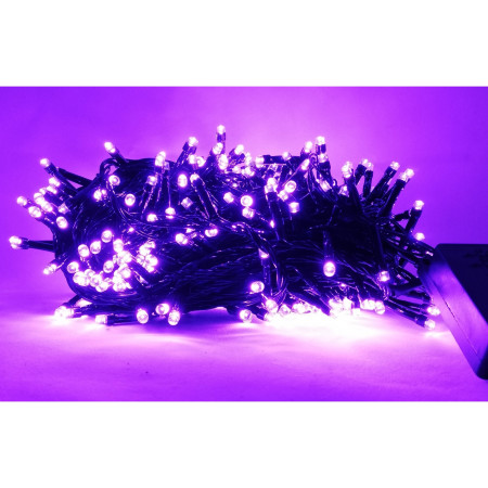 Instalatie de Craciun Fir Negru Tip Sir 24 m 300 LED -uri WP Violet