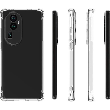 Husa protectie pentru Oppo Reno 8 5G, Flippy, TPU, Antisoc, Protectie colturi, Rezistenta la impact, 1.5 mm, Transparenta