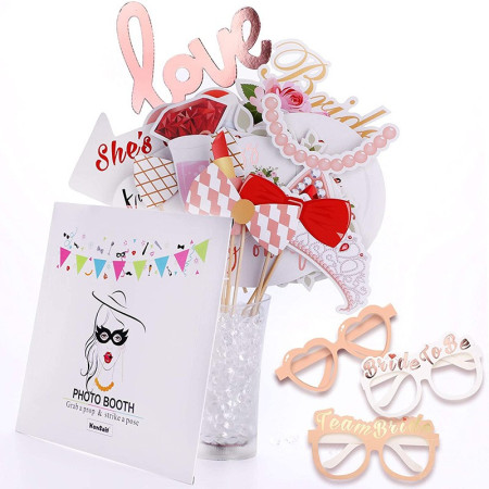 Set 23 de Accesorii pentru Petrecere, Flippy, Props pentru Coltul de Poze, Tematica Petrecerea Burlacitelor, Roz