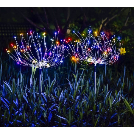 Lampa solara sub forma de artificii, 90 LED-uri, multicolor, Flippy