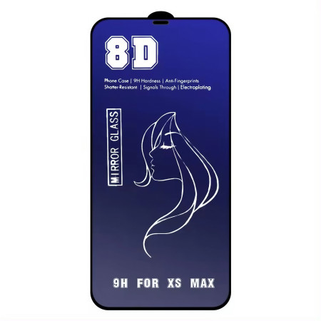 Folie de Protectie, Flippy, pentru iPhone 15 Pro Max, Tempered Glass Mirror 8D, Efect Oglinda, HD, Albastru