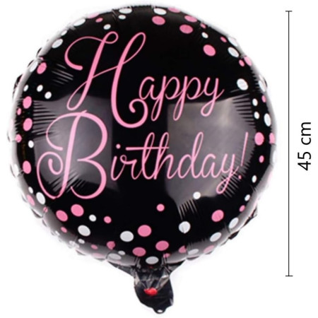 Balon din Folie Metalizata, Flippy, Figurine, Model 2, Happy Birthday, Tematica Aniversare, 45 cm, Ambalaj Individual, Pai Inclus, Umflare cu Aer sau Heliu, Multicolor