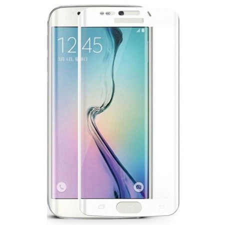 Folie Silicon Curbata Samsung Galaxy S6 Edge Alb