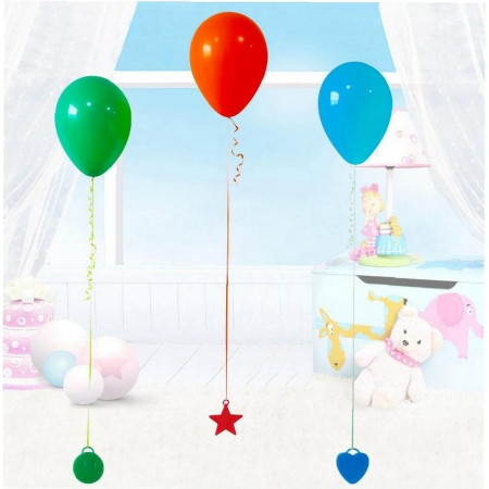 Set 4 Greutati pentru Baloanele cu Heliu, Flippy, 32 grame, 8 grame Fiecare, Plastic, Forma Stelute, Multicolor