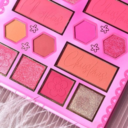 Paleta de Machiaj, KEVIN&COCO, 20 Culori Pink Girl, Fard de Pleoape si Blush, Roz