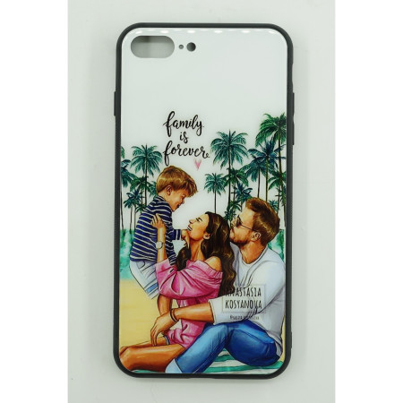 Husa protectie Flippy compatibila cu Samsung A03s Glass print Family is Forever Multicolor