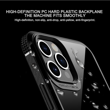 Husa Hibrid Defender MG Series pentru iPhone 14 Pro Max, Flippy, Protectie Antisoc, Negru