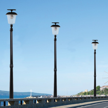 Lampa solara de tip stalp pentru gradina, Flippy, Alb Cald