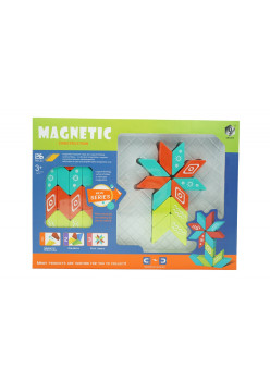 Set inteligent de constructie cu piese magnetice, 26 piese, +3 ani, multicolor