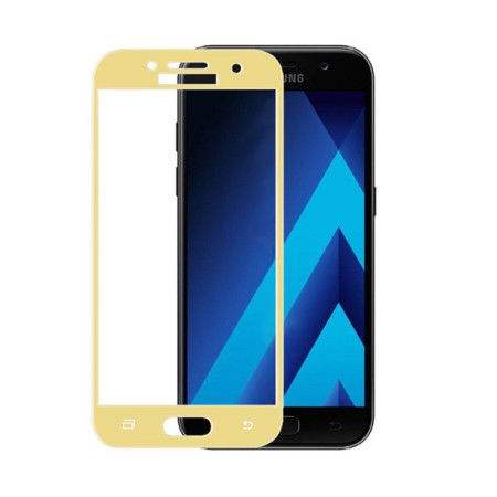 Folie Sticla Samsung Galaxy A7 2017 5D Auriu