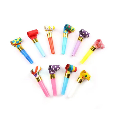 Set 6 Suflatori, Flippy, pentru Petrecere, Tematica Aniversare, 8 cm, Multicolore cu Imprimeu