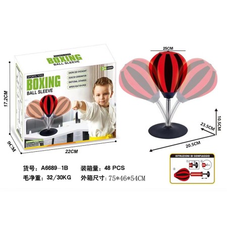 Household Taekwondo Sanda Boxing Gloves Boxing Target Boy Toys - Color: Desktop Boxing Set English Color Box Version