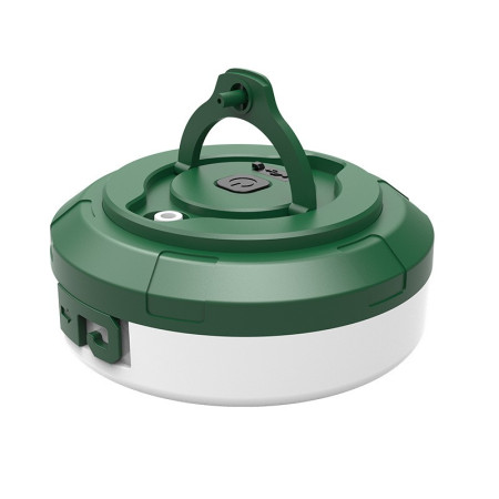 Lumină de camping LED încărcare USB, Flippy, șir colorat, pentru aer liber, cort, Distanta 10 metri, 1800mAH, Alb Verde