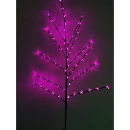 Decoratiune Luminoasa Crenguta cu Baterii 72 LED -uri Flori Roz