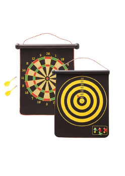 Set Joc Darts Flippy, Doua Fete pentru Joc, 6 Sageti Incluse, Magnetic, Dimensiuni 37 x 40 cm, Design clasic, Multicolor