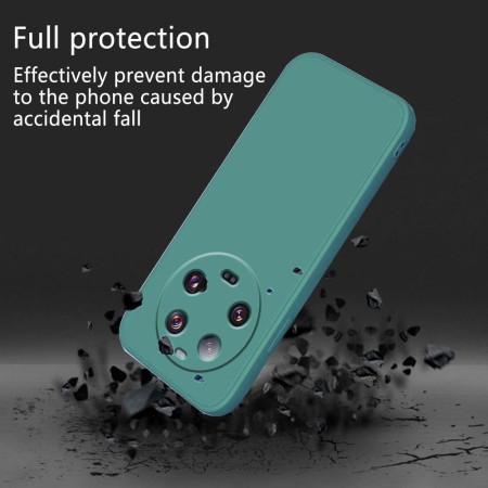 Husa de Protectie, Flippy, pentru Xiaomi 14 Ultra, Liquid Silicone, cu Microfibra pe Interior, Protectie Antisoc, Compatibil Incarcare Wireless, Verde