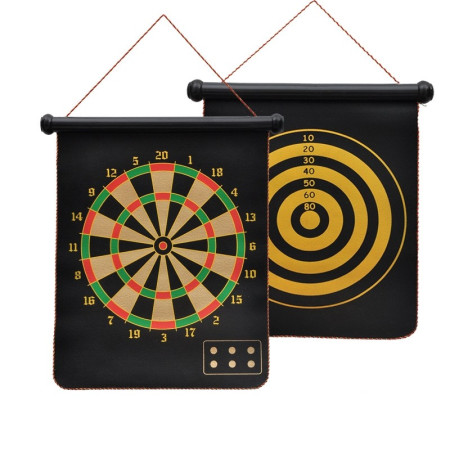 Set Joc Darts Flippy, Doua Fete pentru Joc, 6 Sageti Incluse, Magnetic, Dimensiuni 37 x 40 cm, Design clasic, Multicolor