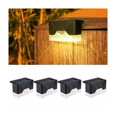 Aplica solara LED Flippy, ABS/Policarbonat, rezistenta la apa IP65, pentru trepte, borduri, terasa, 1.2V, 600mah, 7.9 x 5 cm, lumina alb cald, negru