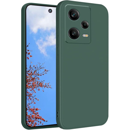 Husa de Protectie, Flippy, pentru Xiaomi Redmi Note 12 Pro 5G, Liquid Silicone, cu Microfibra pe Interior, Protectie Antisoc, Compatibil Incarcare Wireless, Verde