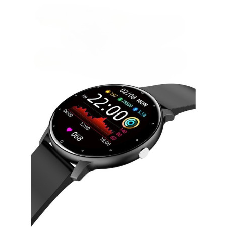 Ceas smartwatch si bratara fitness Flippy ZL02D, oxigen, ritm cardiac, pedometru, notificari, IP67, Compatibil cu Android/iOS, vibratii, multi sport, Negru