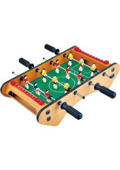 Masa de fotbal cu teren si 12 jucatori Flippy, 4 manere, cu Tablou pentru Scor, din Metal, Lemn si ABS, 37.5 x 21 x 9.5 cm, Margini Rotunjite, pentru copii/adulti