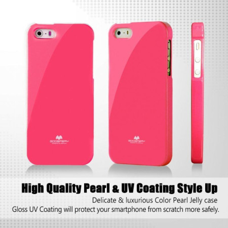 Husa Apple iPhone 5/5S Jelly Case Roz