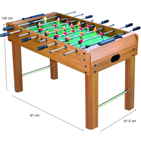 Masa de Fotbal cu Teren si 21 Jucatori Flippy, 8 Manere, cu Tablou pentru Scor, din Metal, Lemn si ABS, 120 x 61.5 x 81 cm, cu Picioare, pentru copii/adulti