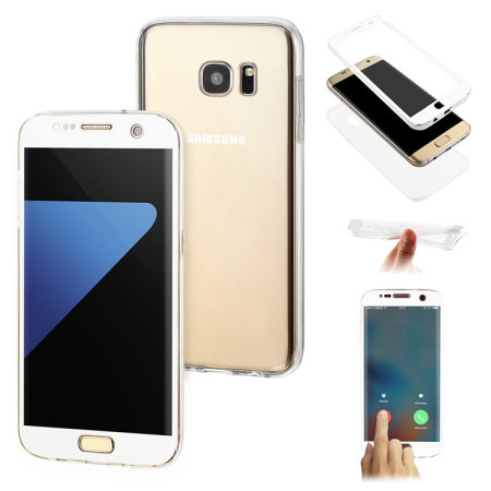 Husa de protectie Flippy® pentru Samsung S7 Edge Full Tpu 360 V2 Transparent