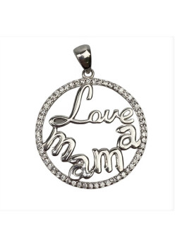 Pandantiv din Argint 925 Jolie Silver, Model Love Mama, 28 x 21 mm, 2.4 g