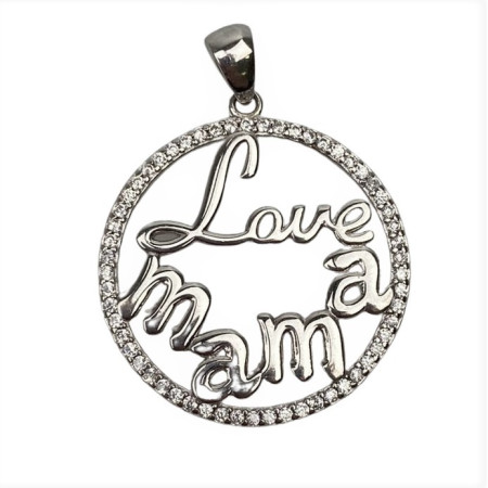 Pandantiv din Argint 925 Jolie Silver, Model Love Mama, 28 x 21 mm, 2.4 g