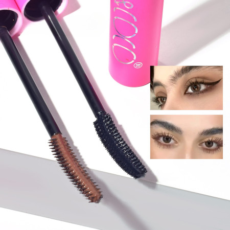 Set 2 Mascara, KEVIN & COCO, Stay Wild, 2 culori, 15.1 x 8.5 x 2.2 cm, Negru/Maro