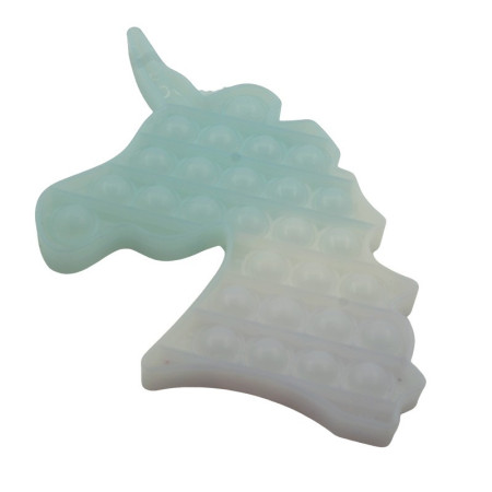 Jucarie antistres din silicon, Pop it Now and Flip It, Unicorn, Transparent