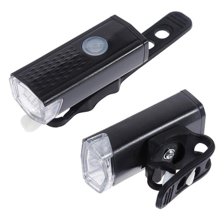 Far cu LED proiector pentru bicicleta\trotineta, Flippy, reincarcabil, cablu USB inclus, 3 moduri de lumina, IPX4, Negru, 6.5x2.9x2.3 cm