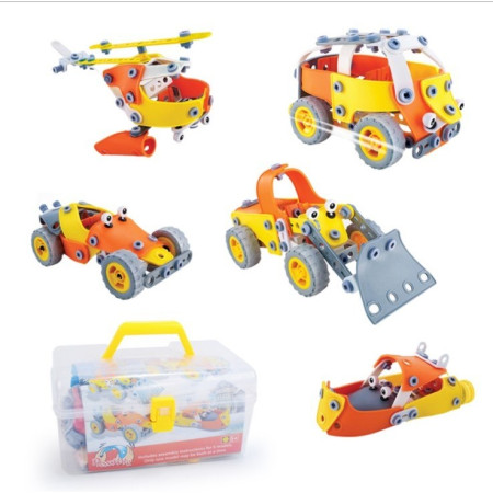 Set pentru construit masini, Flippy, Educativ si creativ, 148 piese