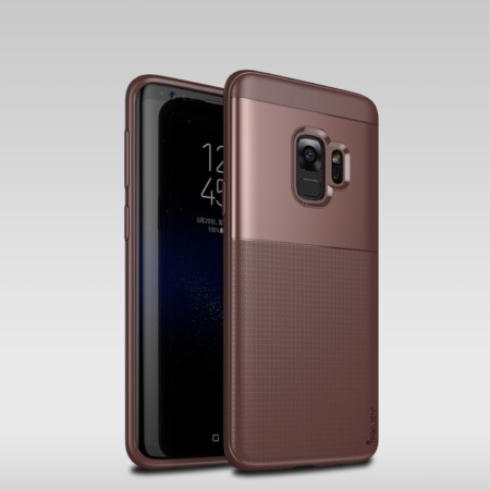 Husa Samsung Galaxy S9 Ipaky Elegant Grid Design TPU Hybrid Maro