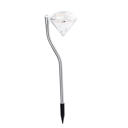 Lampa solara LED tip Diamant pentru gradina Flippy, inaltime 30 cm, 2V, ABS, 600mAh, multicolor