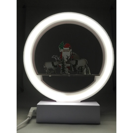 Decoratiune Luminoasa cu Baterii/USB Neon Craciun 20 cm Alb Rece