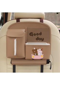 Car storage bag + happy every day (coffee color)