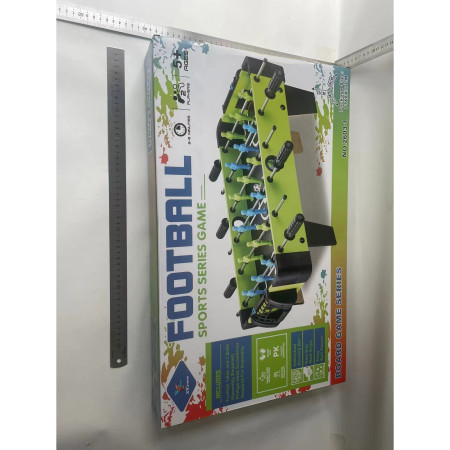 Masa de fotbal cu teren si 18 jucatori Flippy, 6 manere, cu Tablou Scor, din Metal si ABS, 70 x 59 x 64 cm, Design Multicolor, pentru copii/adulti, verde