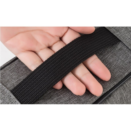 Geanta Flippy pentru Depozitare Acte si Documente, Facturi, Carduri, cu Cod de Securitate, 2 Compartimente, Impermeabila, 37 x 10.5 x 27 cm, Gri