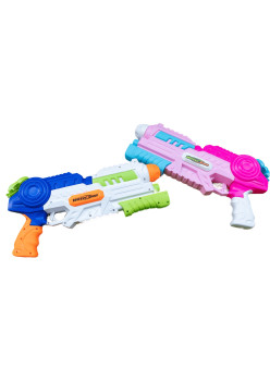 Set 2x Pistol cu Apa pentru Copii, Rezervor, Pentru Piscina/Plaja, Flippy, 6ani+, Roz + Albastru, 1000 ML