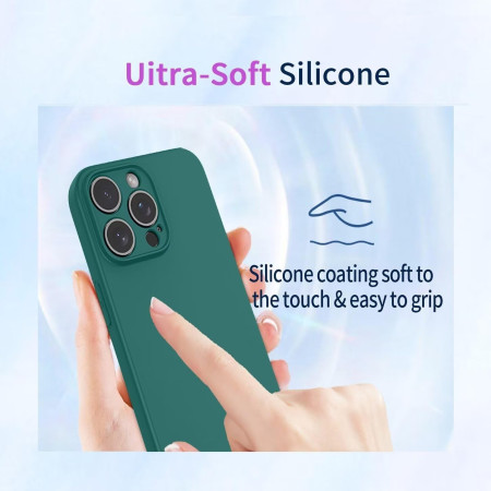 Husa de Protectie, Flippy, pentru Oppo Reno 11 F, Liquid Silicone, cu Microfibra pe Interior, Protectie Antisoc, Compatibil Incarcare Wireless, Verde