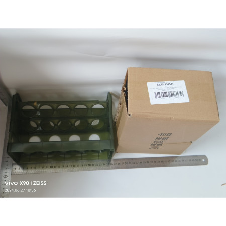 Suport organizator oua pentru frigider, Flippy, Verde transparent, capacitate 20 oua, Doua straturi