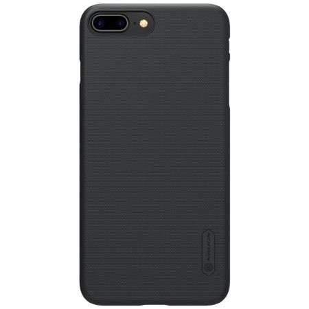 Husa Apple iPhone 8 Plus Nillkin Frosted Shield Negru + Folie de protectie