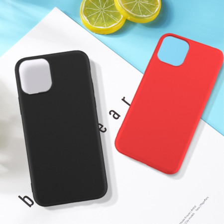 Husa protectie Flippy compatibila cu Apple iPhone 11 Liquid Silicone Case Rosu