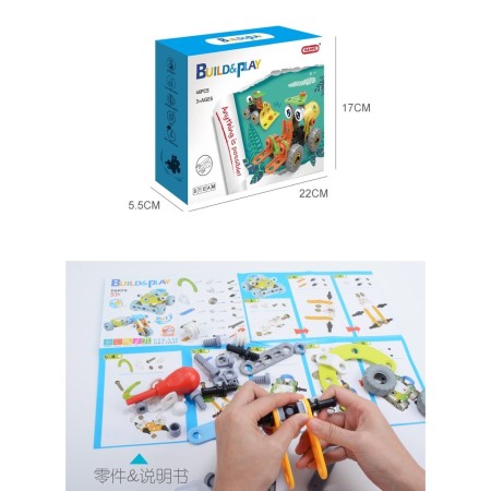 Set pentru construit masini, Flippy, Educativ si creativ, 46 piese