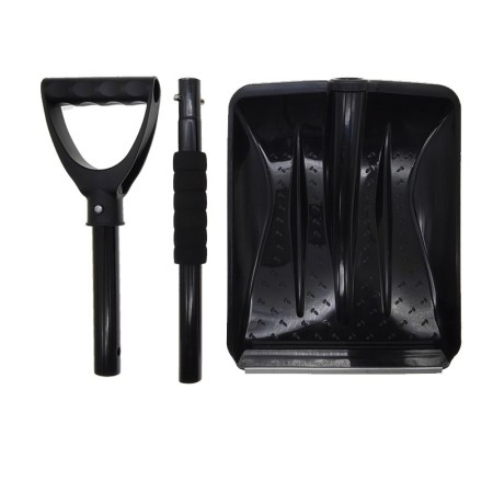 Winter household detachable outdoor snow removal shovel artifact long handle snow removal shovel - Specifications: black snow shovel (PP + aluminum alloy)