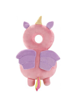 Perna tip Rucsac pentru Protectia Capului, Flippy, Tetiera tip Unicorn, pentru Bebelusi, 33x6x19 cm, 180 g, Roz